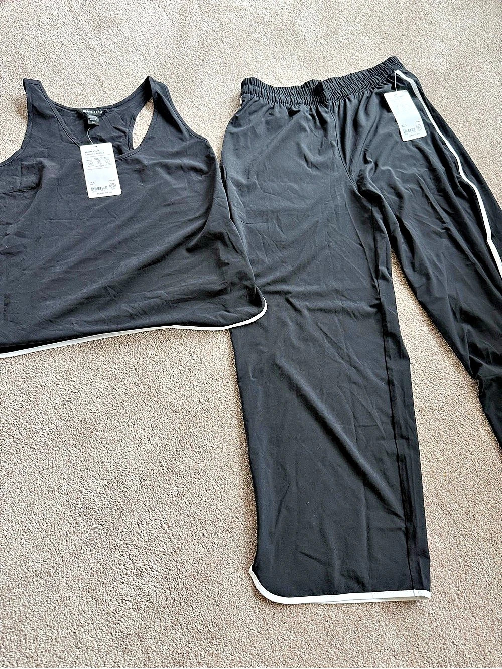 Athleta Black Track Set